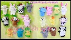 10 Finger Animal Puppets Baby Kid Hand Toy Party Favor  