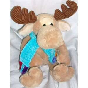  8 Plush Reindeer in Blue Scarf Doll Toy Toys & Games