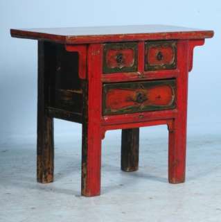 Antique Small Chinese Console Side Table with Original Paint China c 