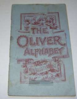 ANTIQUE BOOKLET OLIVER CHILLED PLOW WORKS 1889 ALPHABET  