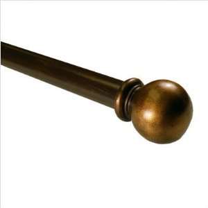 Hardware Ball Curtain Rod and Clip Rings in Antique Gold Ball Curtain 