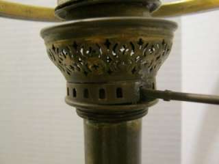Antique Student Lamp Brass Electrified Dated Dec 1,1874 CFA Hinrichs 