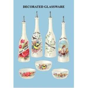  Vintage Art Decorated Glassware for Barbers   04550 7 