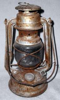 Vintage Germany Kerosene Lamp Antique Lantern Oil Glass Metal Old 