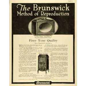  1920 Ad Brunswick Balke Collender Phonograph Antique 