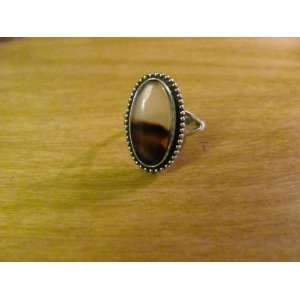  Vintage   STERLING Silver Transparent Stone RING   Jewelry 