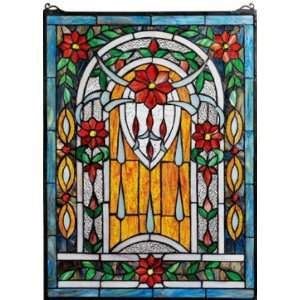 Floral Trellis Stained Glass Window