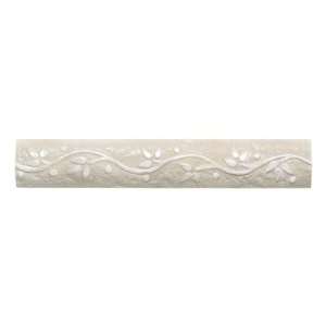   Brancacci 2 x 12 Decorative Arched Floral Listello in Aria Ivory