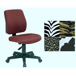   Smart Deluxe Task Bobcat Print Armless Office Desk Chairs 33101 245
