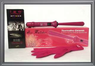 ISO Professional Twister Ceramic Ionic Curling Iron   25/13mm Pink 