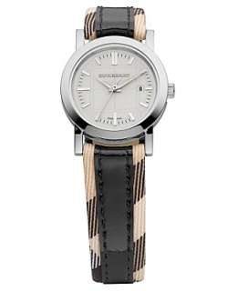 Burberry Timepiece, Womens Black Leather Strap BU1396   Burberry 