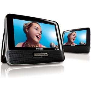 Philips PET7402A 7 Dual Screen DVD Player with Mount  