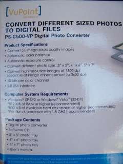 VuPoint PS C500 VP Scanner Digital Photo Converter NEW IN BOX 