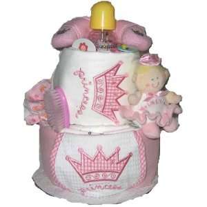  2 Tier Sweet Princess Baby Diaper Cake Baby