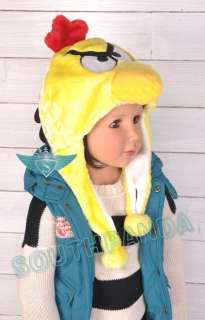 KA Black Yellow Cuddly Unisex Child Beanie Ski Earflaps Hat Cap 