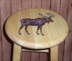 Moose Wood Bar Stool Cabin Lodge Country Home decor New  