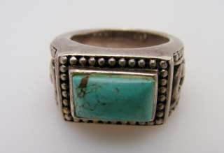 Sterling Silver 925 BARSE Large Turquoise Ring UNIQUE  