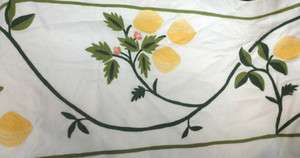 NEW WILLIAMS SONOMA LEMON CREWEL TABLE RUNNER  