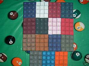 12 pcs. Silvercup Billiard  Pool  Cue  Chalk  Colors  