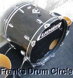 Vintage Ludwig Maple 16x24 Inch Black Bass Drum (drum/set/kit)  