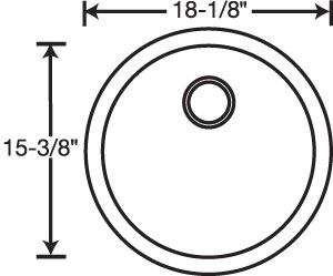 BLANCO 19 Round Stainless Steel Kitchen Sink   513652  