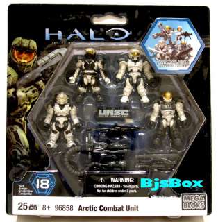Halo Arctic Combat Unit Figure Set 18 UNSC 25 Pieces #96858 New Free 