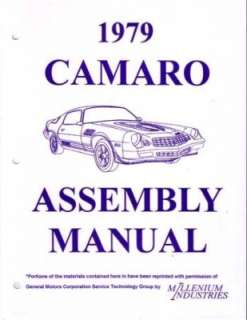 1979 CHEVROLET CAMARO Assembly Manual Book Rebuild  