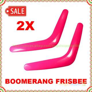 2x Plastic Outdoor Toy Frisbee Boomerang Throwing P A  
