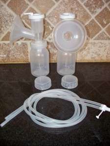   HOLLISTER BREAST PUMP DUAL HYGIENIKIT BPAFREE fits Medela pumps too