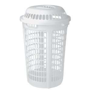  United Solutions Round Plastic Laundry Hamper with Lid 