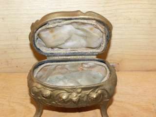 Antique Art Nouveau Jewelry Casket Box Jennings Brothers/Bros Metal 