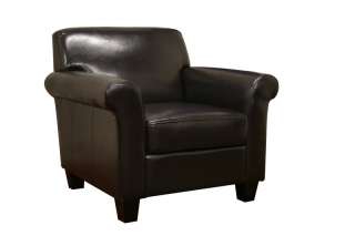 YOU ARE GETTING ONE BLACK BROWN FAUX LEATHER MODERN CLUB CHAIR