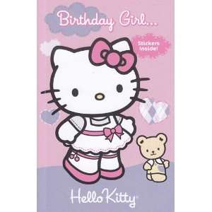 Greeting Cards   Birthday Hello Kitty Birthday Girl with Stickers