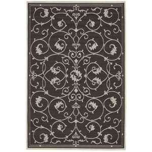   Veranda Black and White 15837364 Traditional 39 x 55 Area Rug