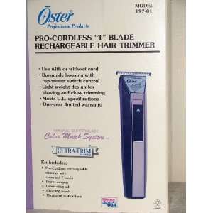 Oster Pro cordless T Blade Rechareable Hair Trimmer 
