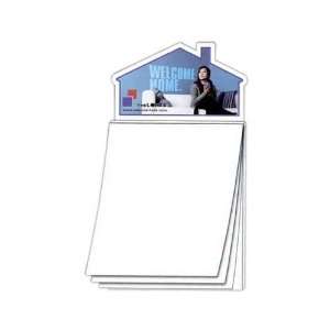  A 50 sheet blank pad with custom house shaped magnet 