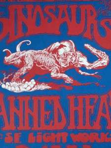 Dinosaurs & Canned Heat Original Vintage Poster 1982  