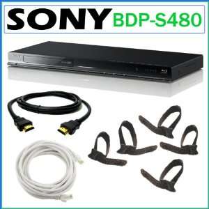  Sony BDP S480 3D Blu Ray Disc Player + Accessory Kit 