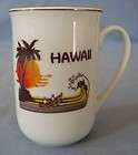   Ceramic Stoneware Coffee Mug Cup Kayaking Canoeing Sun Palm Tree
