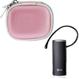  Headset + GTMax Pink Bluetooth Carrying Pouch Case for Samsung 