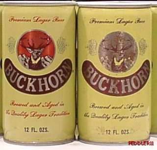 LOT OF 2 BUCKHORN BEER CANS OLYMPIA WA ST PAUL MN 34U  