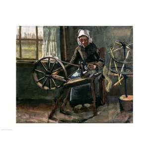 Peasant Woman Winding Bobbins Finest LAMINATED Print Vincent Van Gogh 