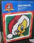 tweety bird new latch hook kit christmas santa hat caron