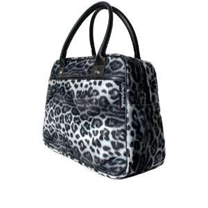    Rockabilly Girls Gray Leopard Bowler Purse Handbag 