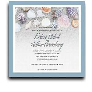  300 Square Wedding Invitations   Shell Rainbow Office 