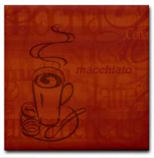 Coffee Drink Latte Mocha Macchiato Ceramic Tile Coaster  