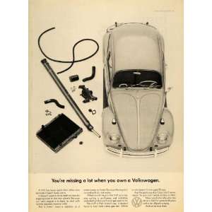   VW Volkswagen Beetle MPG Car Parts   Original Print Ad