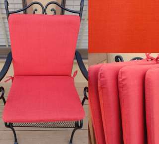 OUTDOOR PATIO DINING BACK & SEAT CHAIR CUSHION RED  
