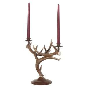  Coues Antler Two Light Candelabra (Pair)