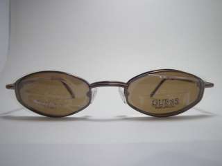 GUESS EYEGLASSES WITH SUN CLIP  GU1137 CL BROWN GU 1137  